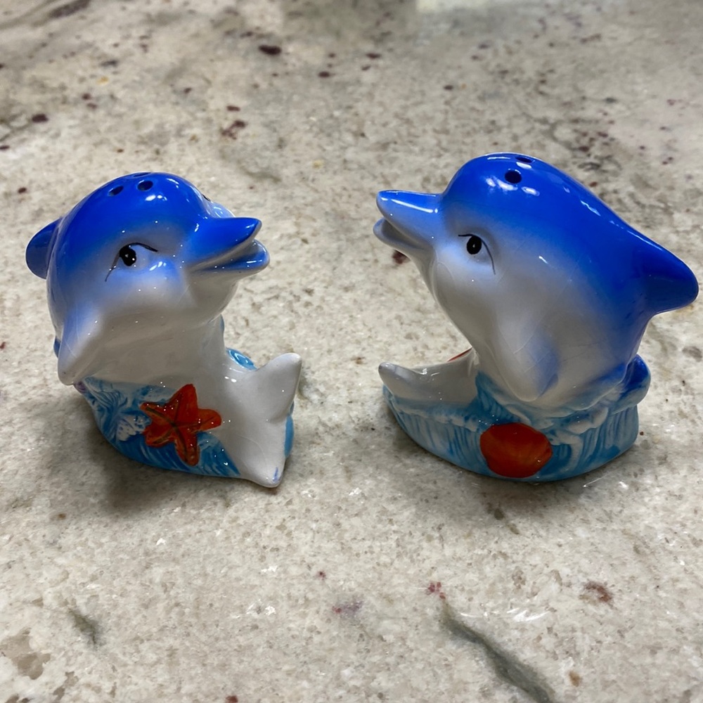 Ceramic Dolphin Salt and Pepper